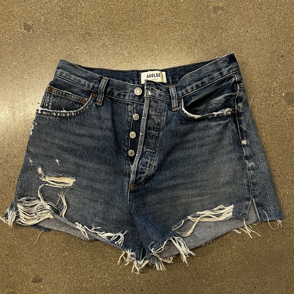 Agolde denim ripped shorts (27) $70